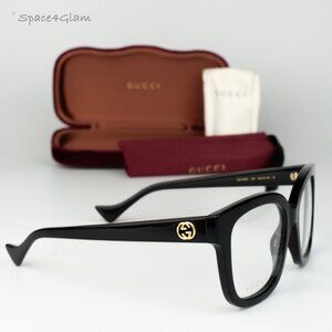 Gucci Men Eyeglasses Black Demo Square GG1258O 004 BRAND NEW